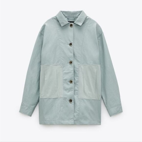 Zara | Combination Buttondown Shirt - Picture 3 of 14